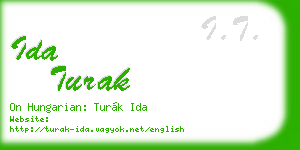 ida turak business card