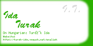 ida turak business card